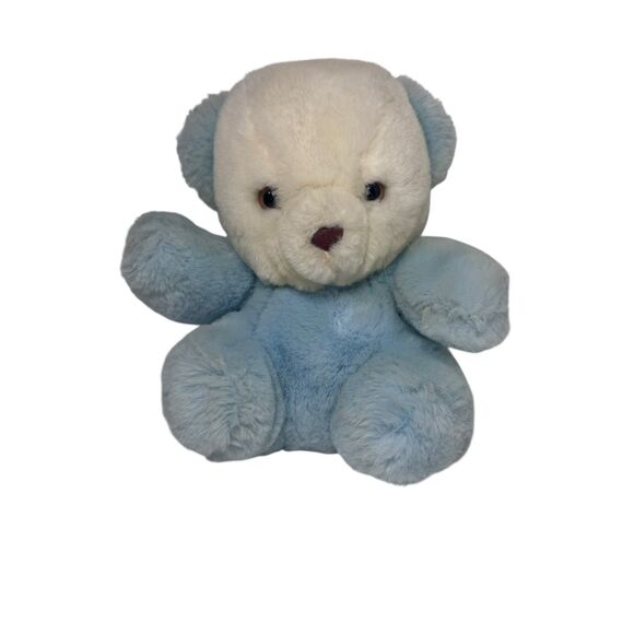 Eden 8” Teddy Bear Plush Pastel Blue Vintage Stuffed Lovey Rare Fast Shipping